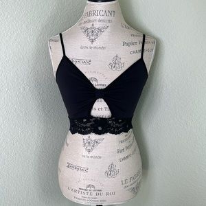 Anthropologie Lace Black Bra Top
